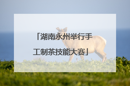 湖南永州举行手工制茶技能大赛