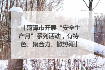 菏泽市开展“安全生产月”系列活动，有特色、聚合力、掀热潮