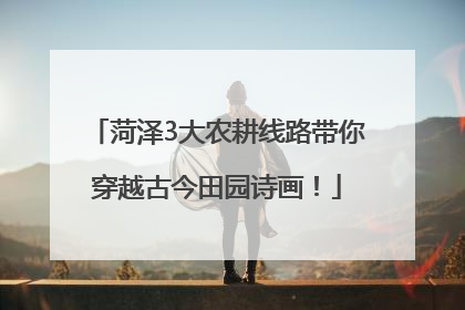 菏泽3大农耕线路带你穿越古今田园诗画！
