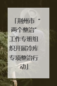 荆州市“两个整治”工作专班组织开展冷库专项整治行动