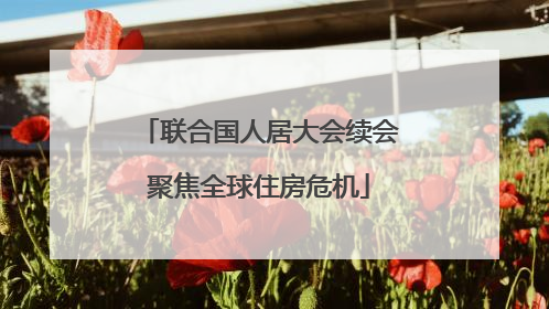 联合国人居大会续会聚焦全球住房危机