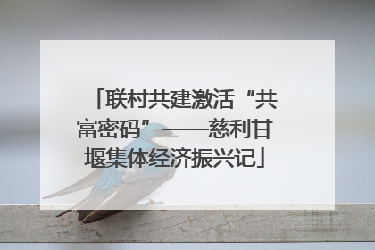 联村共建激活“共富密码”——慈利甘堰集体经济振兴记