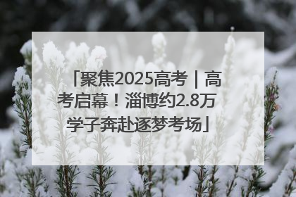 聚焦2025高考｜高考启幕！淄博约2.8万学子奔赴逐梦考场