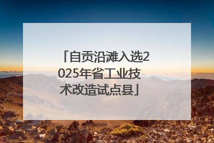 自贡沿滩入选2025年省工业技术改造试点县