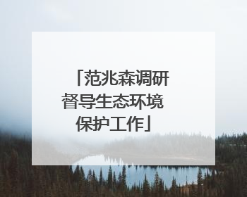 范兆森调研督导生态环境保护工作