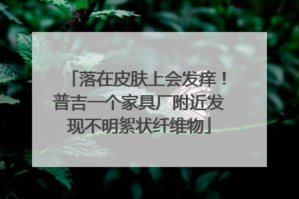 落在皮肤上会发痒！普吉一个家具厂附近发现不明絮状纤维物