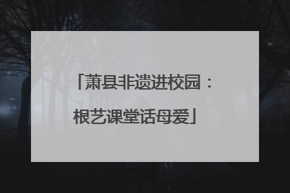 萧县非遗进校园：根艺课堂话母爱