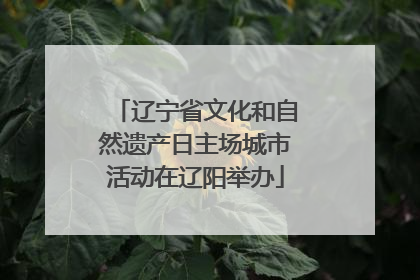 辽宁省文化和自然遗产日主场城市活动在辽阳举办