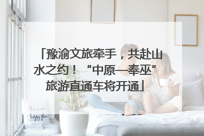 豫渝文旅牵手，共赴山水之约！“中原—奉巫”旅游直通车将开通