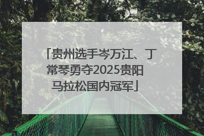 贵州选手岑万江、丁常琴勇夺2025贵阳马拉松国内冠军