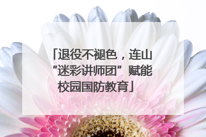 退役不褪色，连山“迷彩讲师团”赋能校园国防教育