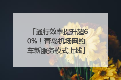 通行效率提升超60%！青岛机场网约车新服务模式上线