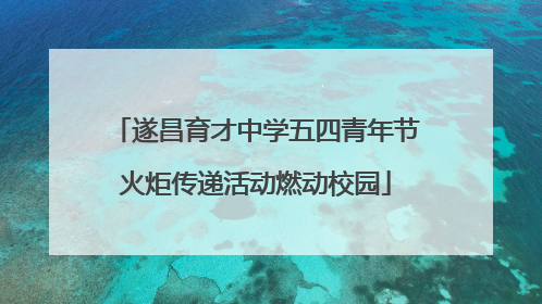 遂昌育才中学五四青年节火炬传递活动燃动校园