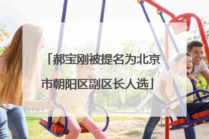 郝宝刚被提名为北京市朝阳区副区长人选