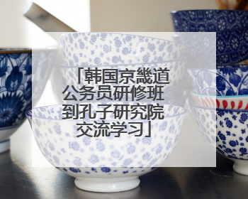 韩国京畿道公务员研修班到孔子研究院交流学习