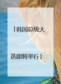 韩国总统大选即将举行