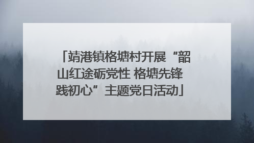 靖港镇格塘村开展“韶山红途砺党性 格塘先锋践初心”主题党日活动