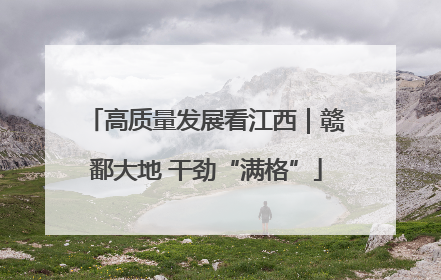 高质量发展看江西｜赣鄱大地 干劲“满格”