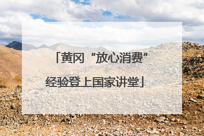 黄冈“放心消费”经验登上国家讲堂
