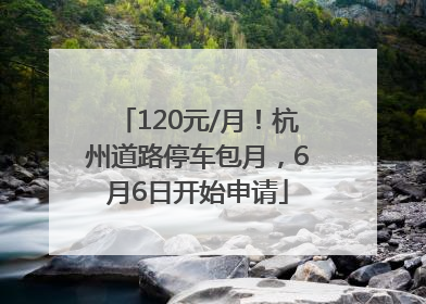 120元/月！杭州道路停车包月，6月6日开始申请
