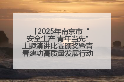 2025年南京市“安全生产 青年当先”主题演讲比赛颁奖暨青春建功高质量发展行动出征仪式举行