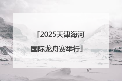 2025天津海河国际龙舟赛举行