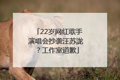 22岁网红歌手演唱会抄袭汪苏泷？工作室道歉