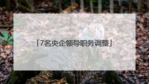 7名央企领导职务调整
