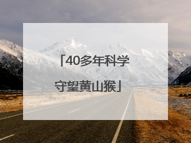 40多年科学守望黄山猴