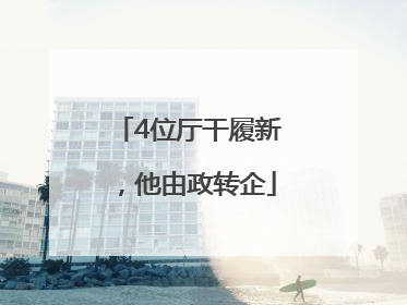 4位厅干履新，他由政转企