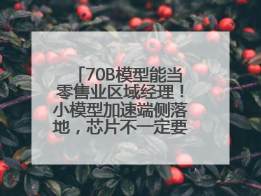 70B模型能当零售业区域经理！小模型加速端侧落地，芯片不一定要GPU