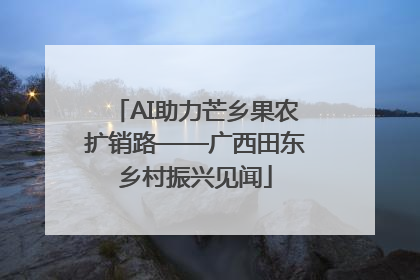 AI助力芒乡果农扩销路——广西田东乡村振兴见闻