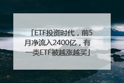 ETF投资时代，前5月净流入2400亿，有一类ETF被越涨越买
