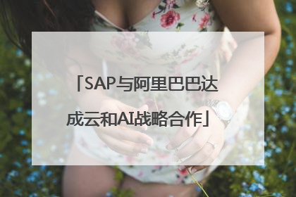 SAP与阿里巴巴达成云和AI战略合作
